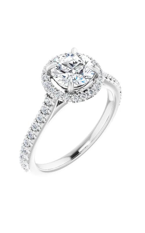 Stuller Cushion Sidestone Engagement Ring — 123243