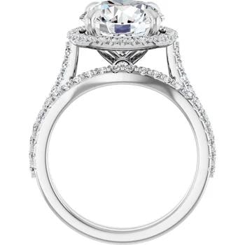 Stuller Cushion Sidestone Engagement Ring — alternate view