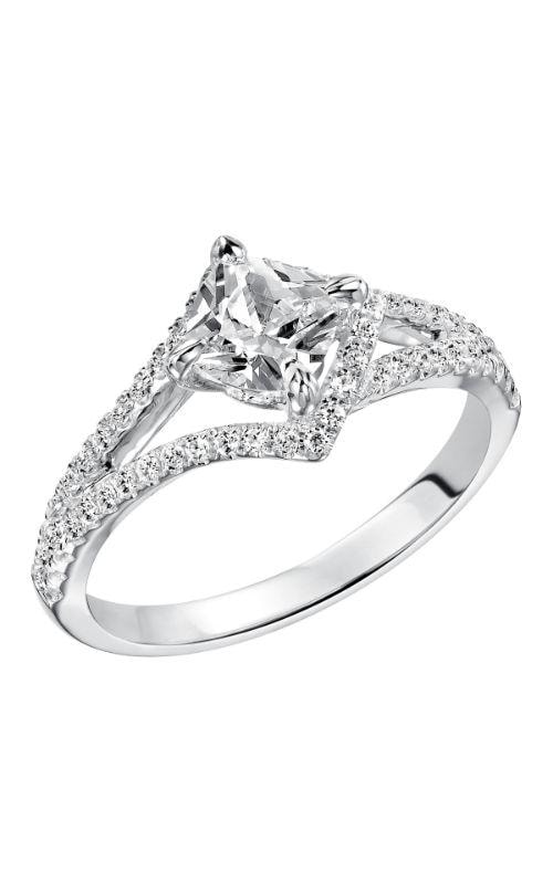 Cushion Contemporary Engagement Ring — SKU 31-829EUW