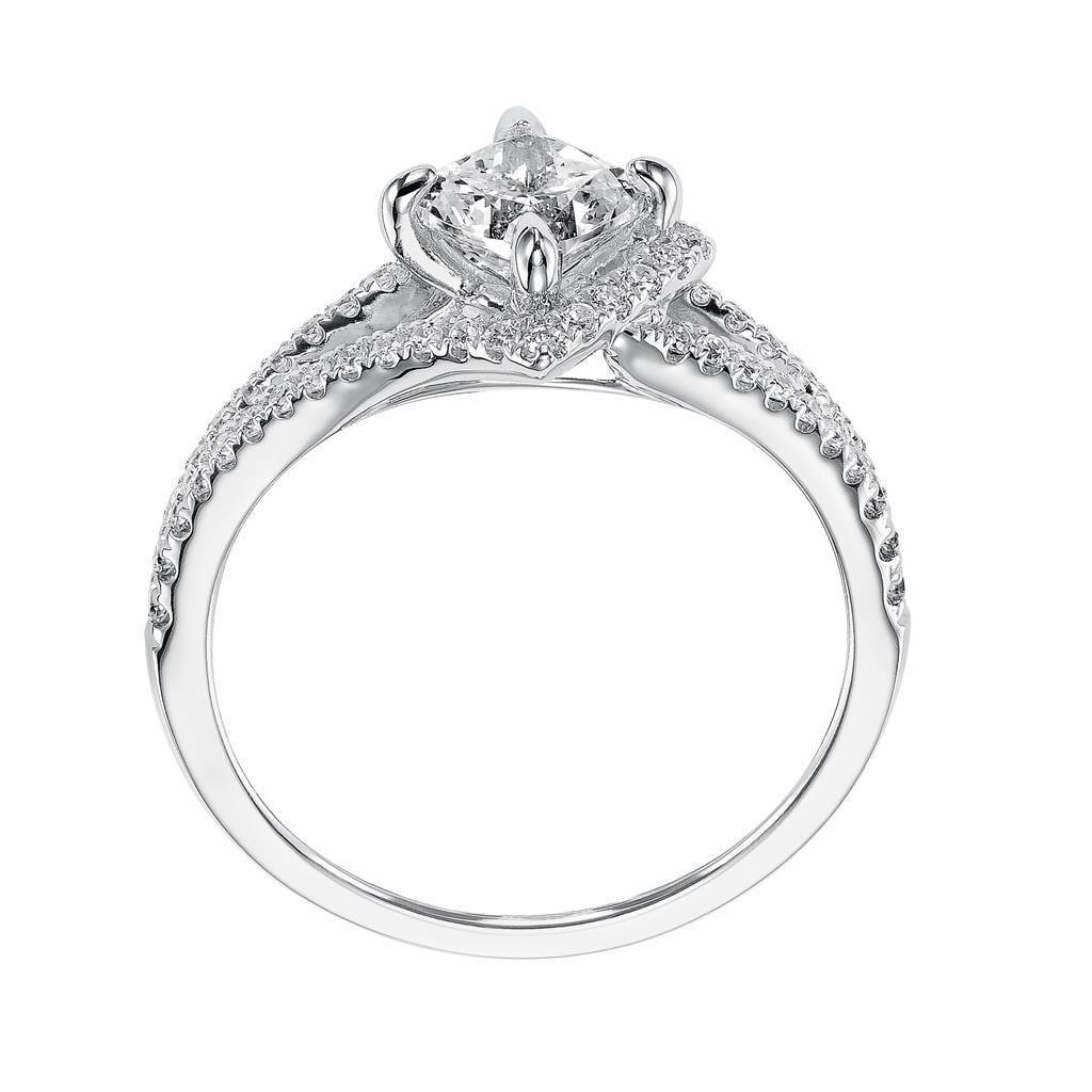 Cushion Contemporary Engagement Ring — alternate view
