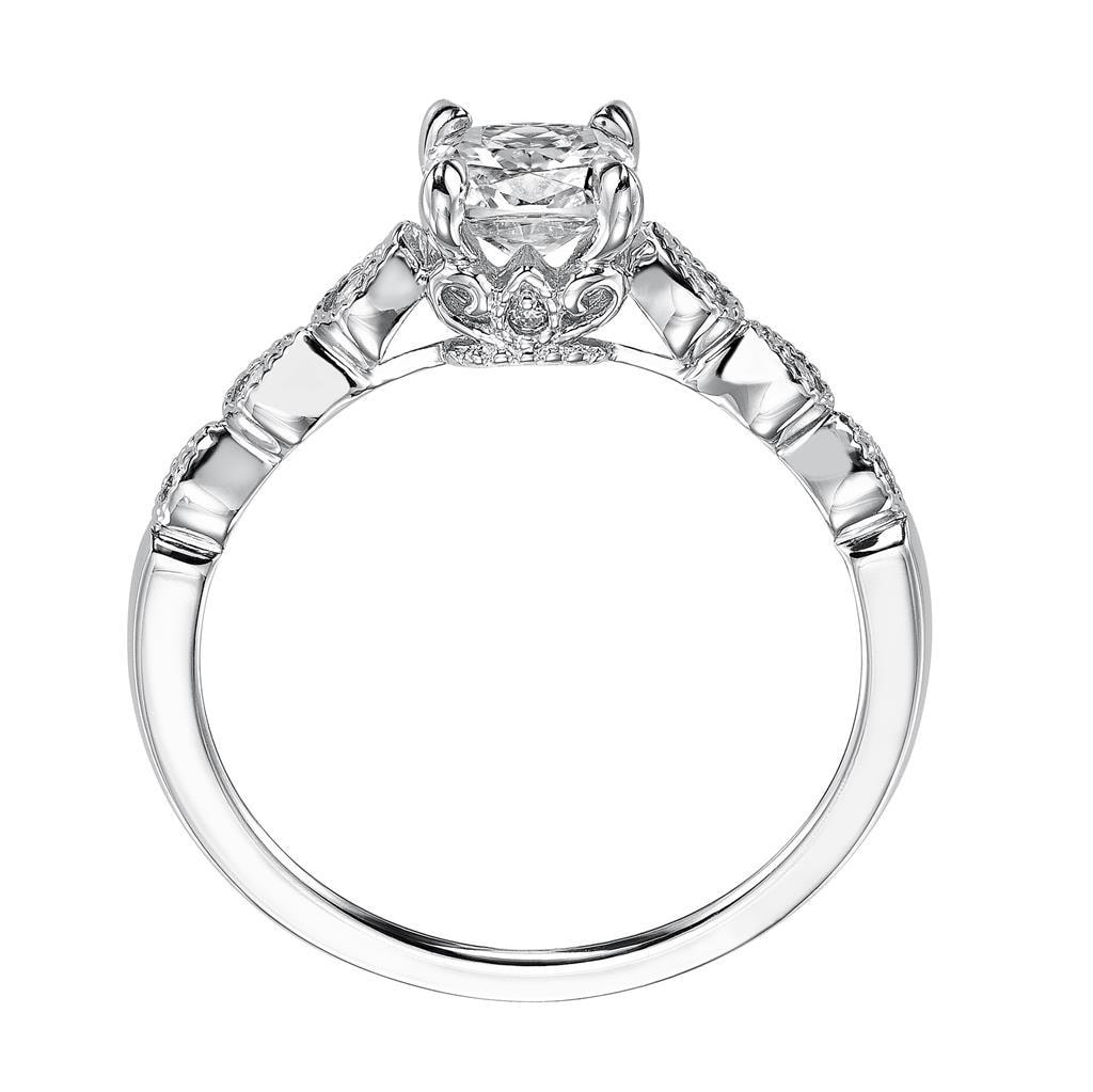 Cushion Solitaire Engagement Ring — alternate view