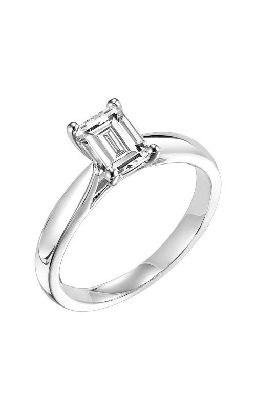 Emerald Cut Solitaire Engagement Ring — SKU 31-703EEW-E