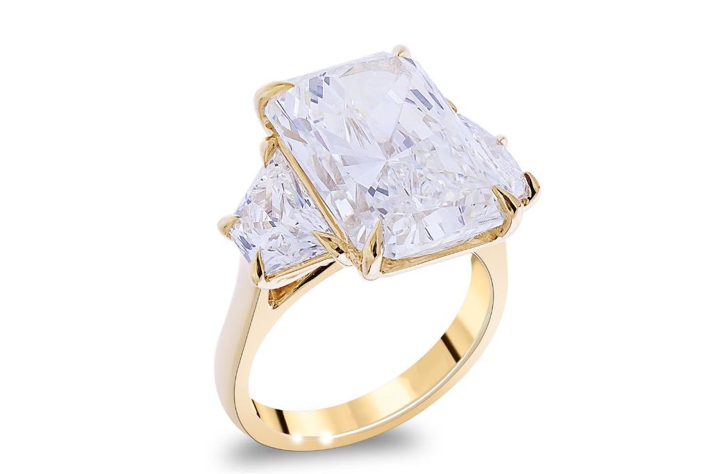 Emerald Cut Baguette Engagement Ring — SKU M549090H