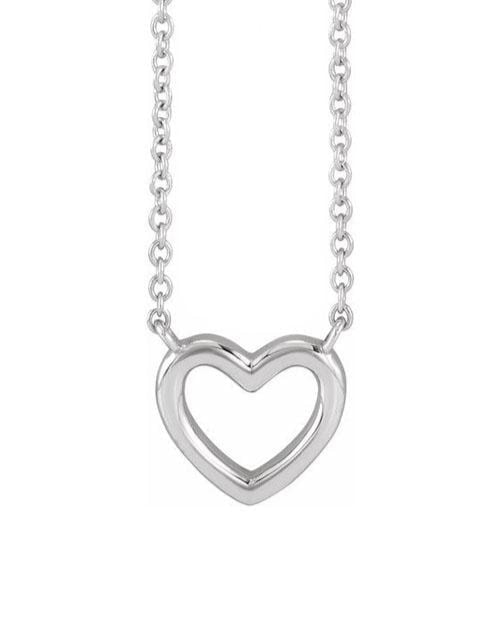 Premier Fine Jewelers Open Heart Diamond Necklace