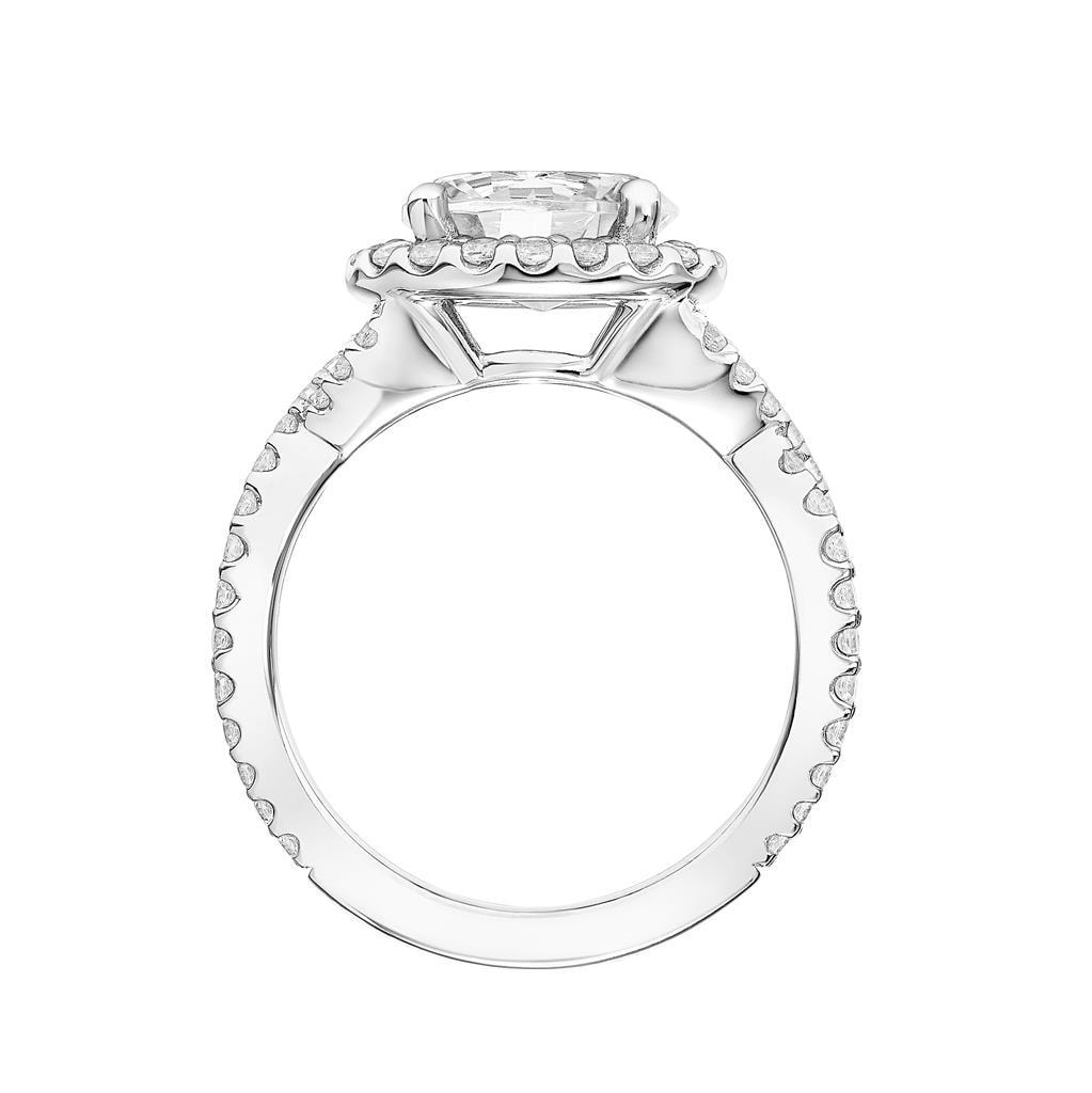 Oval Twisted Shank Engagement Ring — alternate view