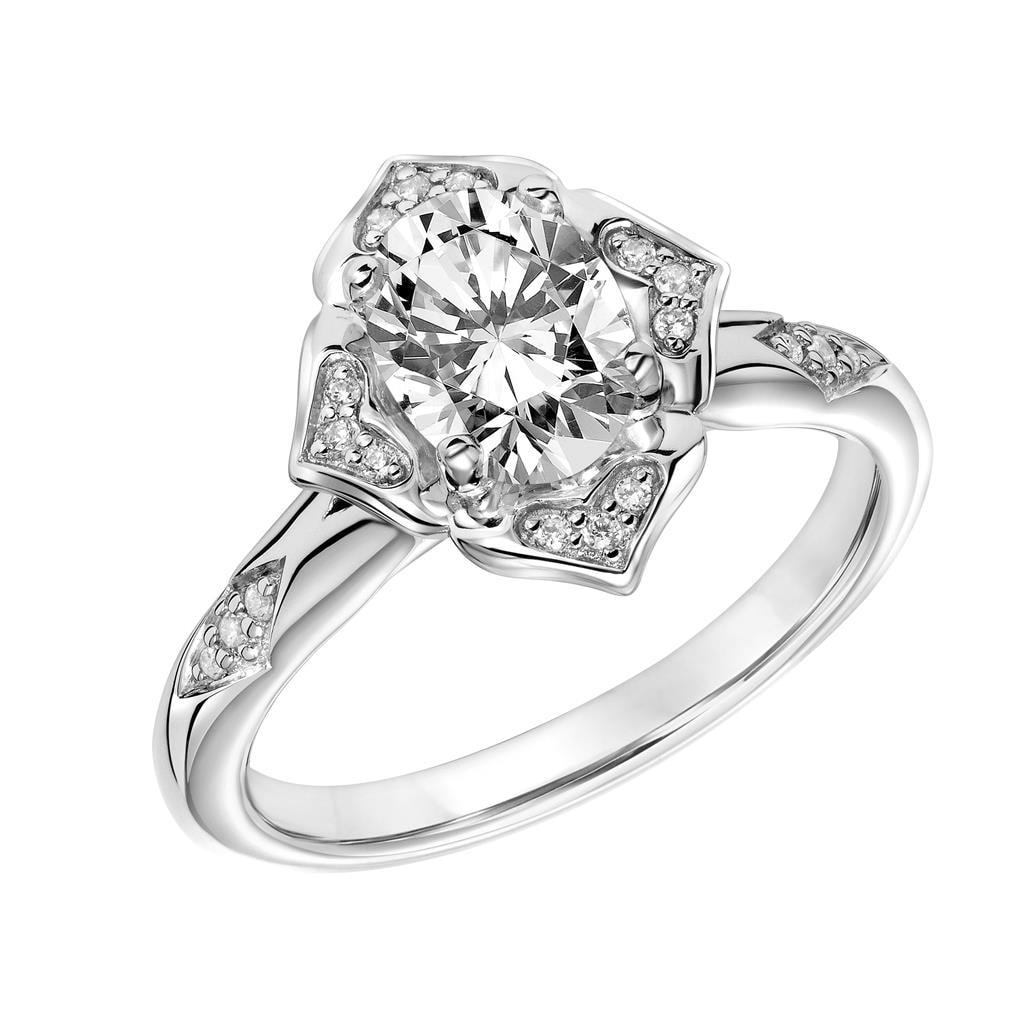 Oval Halo Engagement Ring — SKU 31-11121EVW