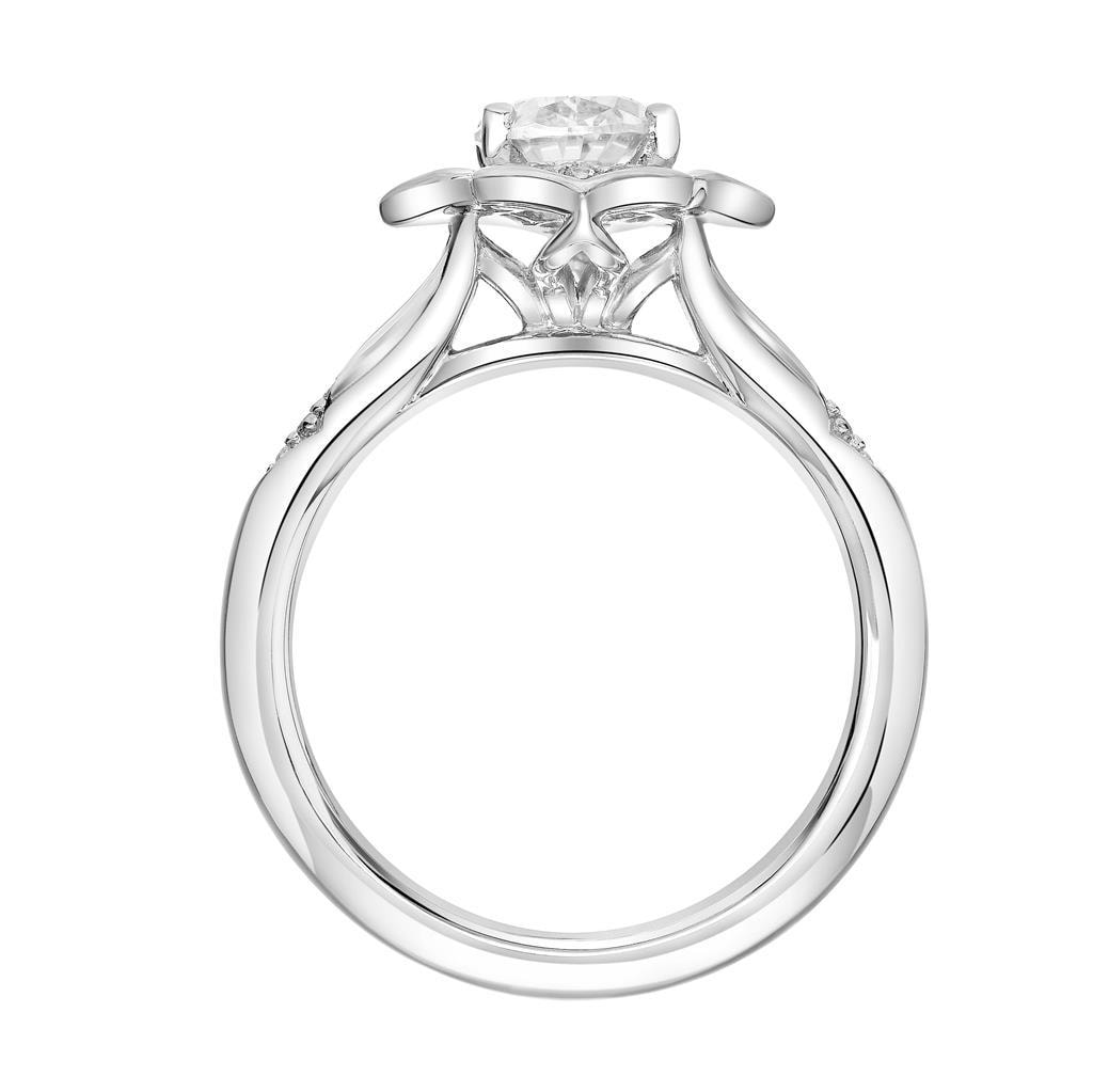 Oval Halo Engagement Ring — alternate view
