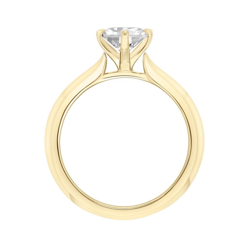 Oval Solitaire Engagement Ring — alternate view