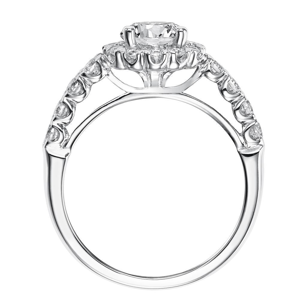 Oval Hidden Halo Engagement Ring — alternate view
