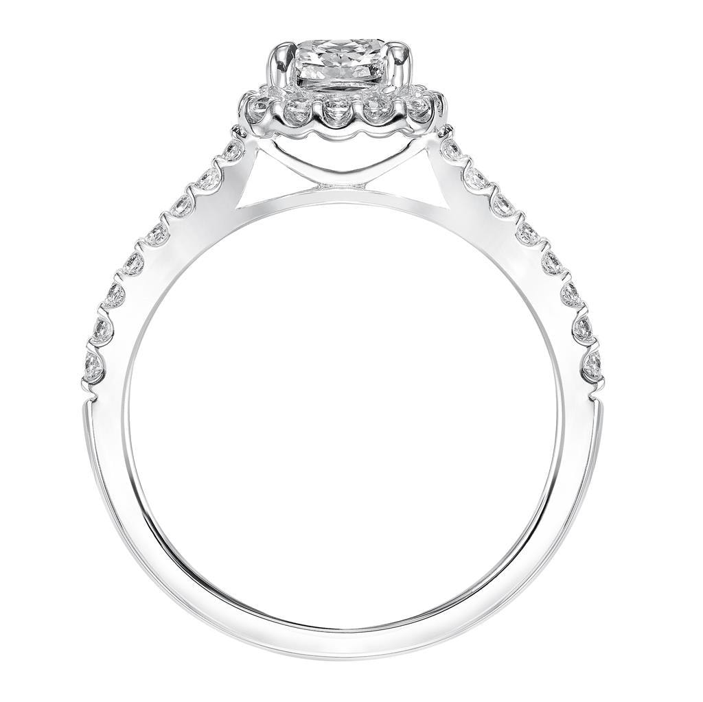 Oval Halo Engagement Ring — alternate view