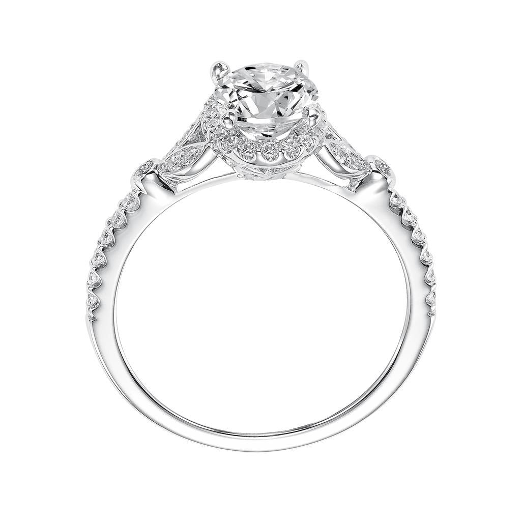 Oval Halo Engagement Ring — alternate view