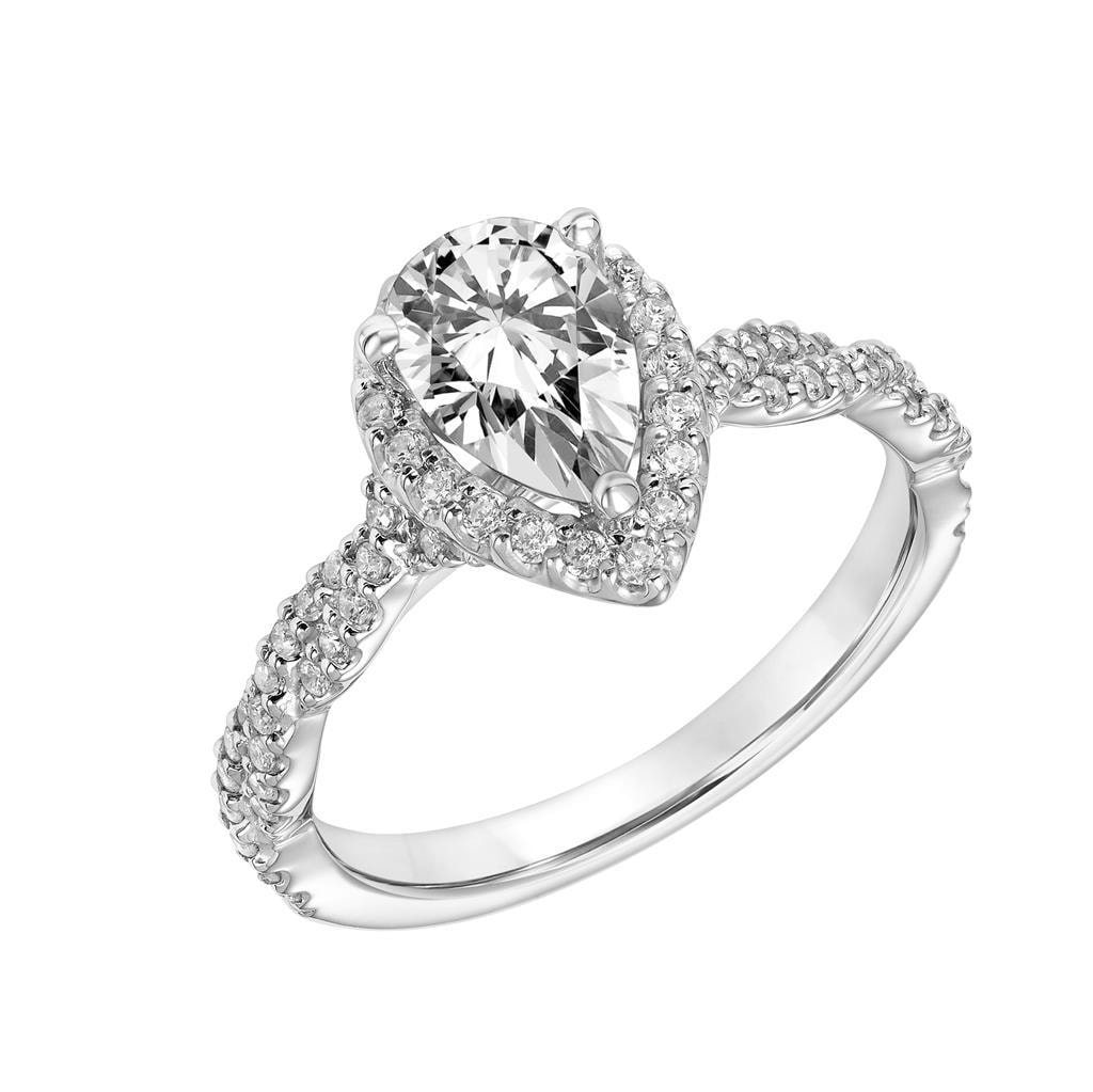 Pear Twist Halo Engagement Ring — SKU 31-12000EPW