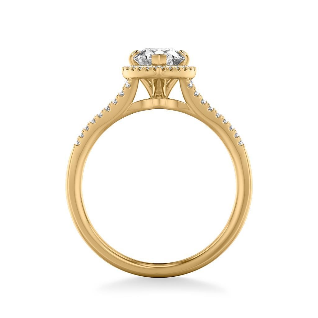 Pear Sidestone Engagement Ring — alternate view