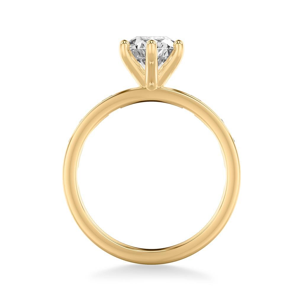 Pear Sidestone Engagement Ring — alternate view