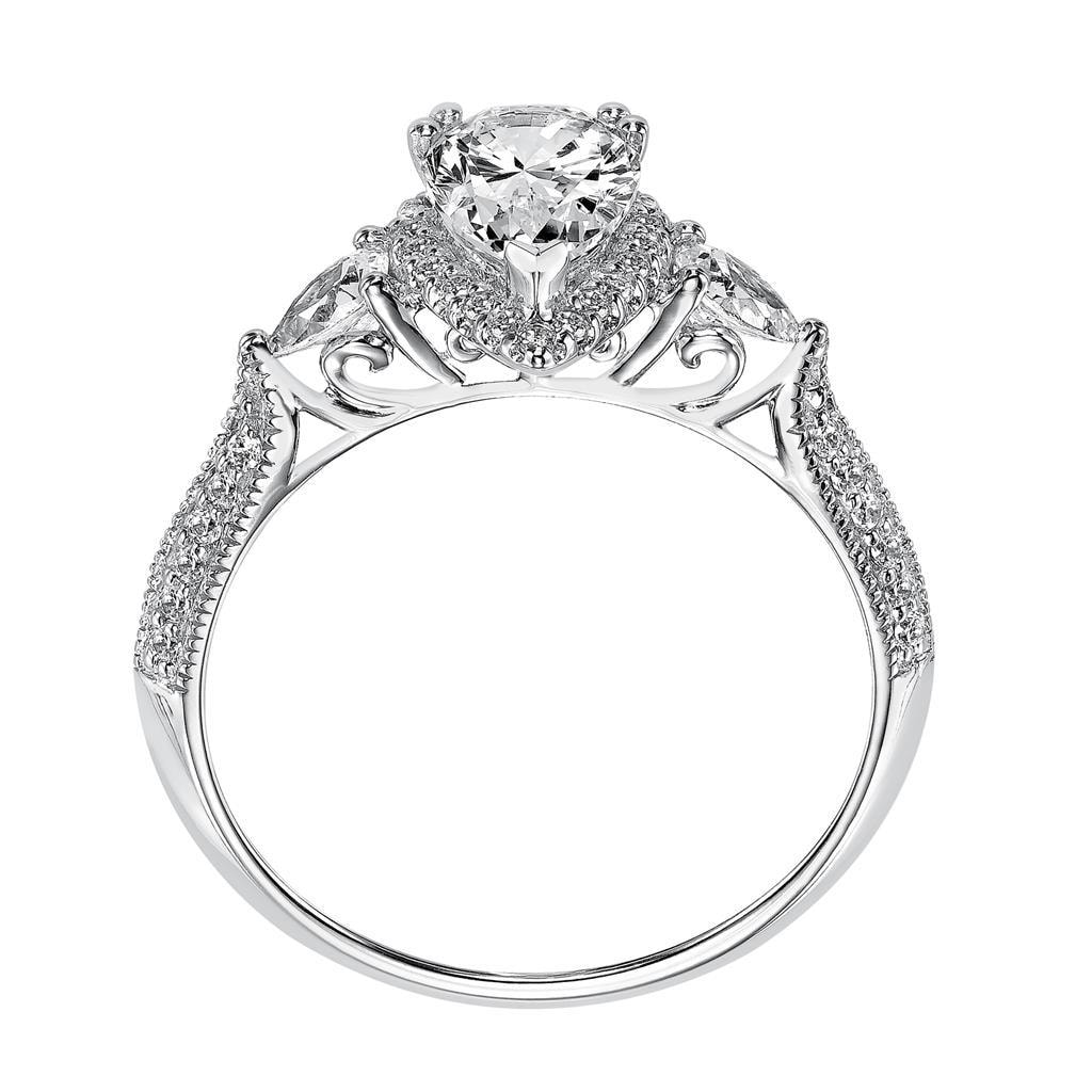 Pear Halo Engagement Ring — alternate view