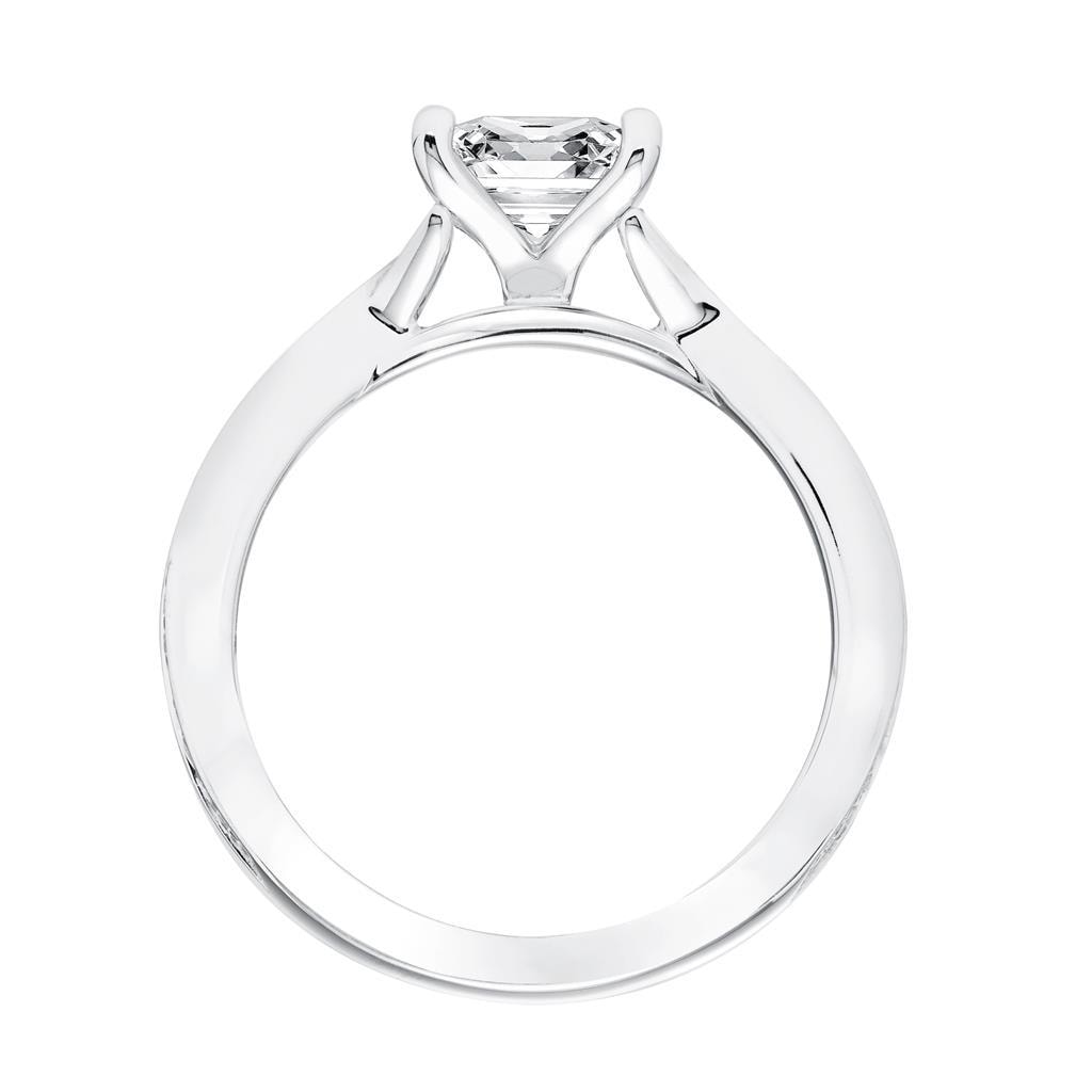 Princess Cut Contemporary Engagement Ring — alternate view