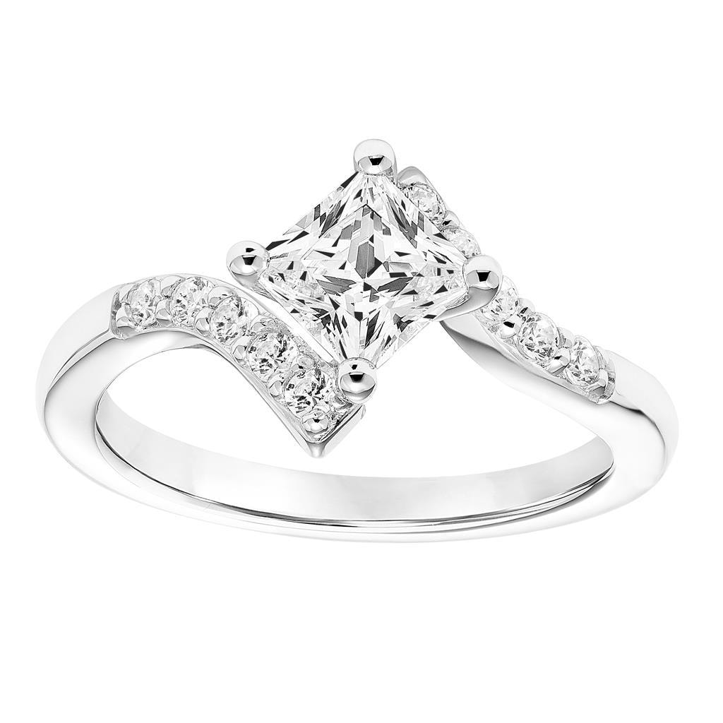 Princess Cut Contemporary Engagement Ring — SKU 31-11085E