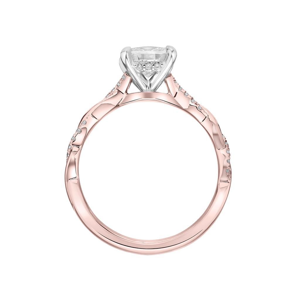 Princess Cut Sidestone Engagement Ring — alternate view