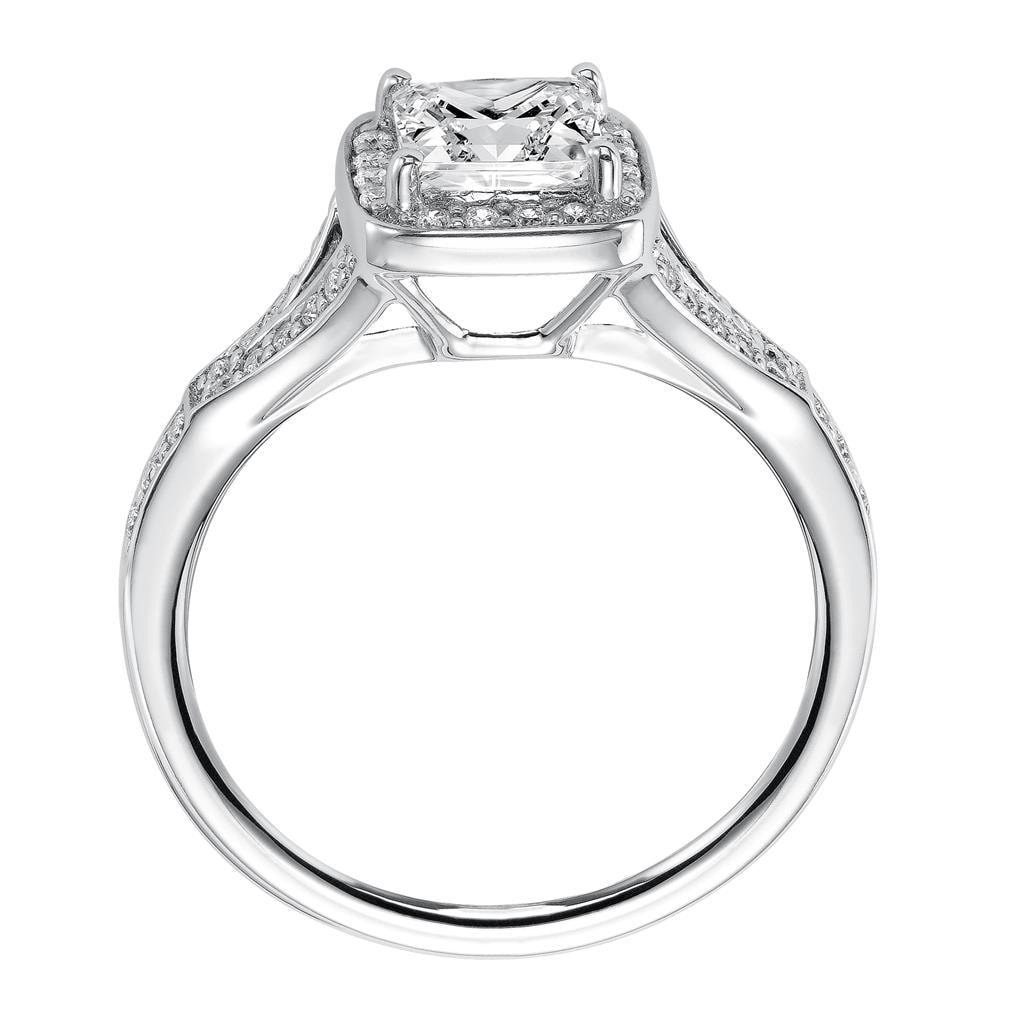 Princess Cut Halo Engagement Ring — alternate view