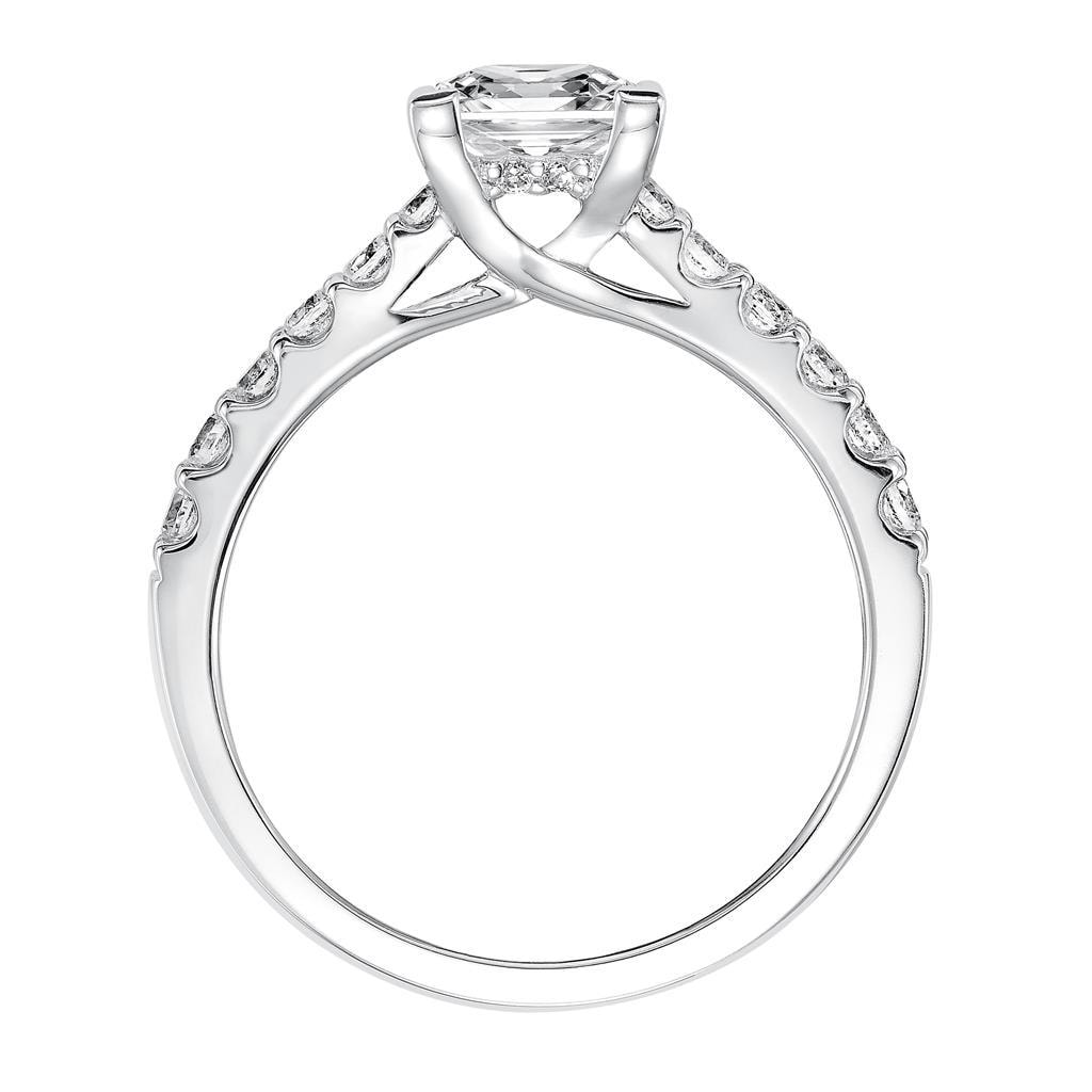 Princess Cut Sidestone Engagement Ring — alternate view