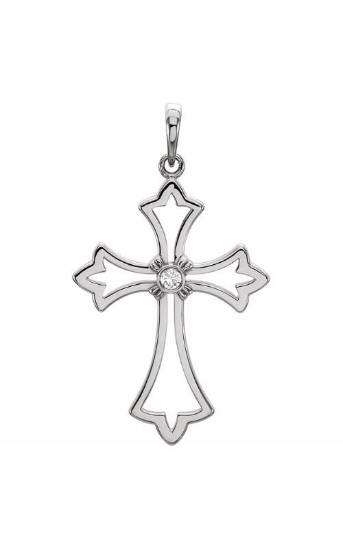 Premier Fine Jewelers White Gold Cross Pendant
