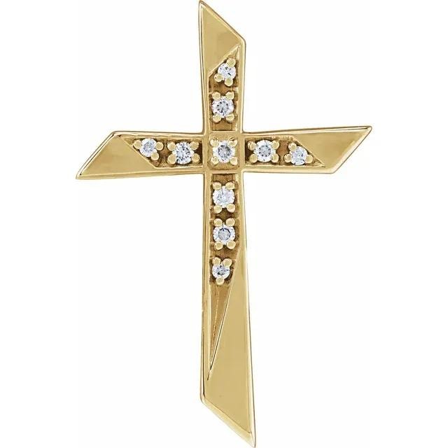 Premier Fine Jewelers Yellow Gold Cross Necklace