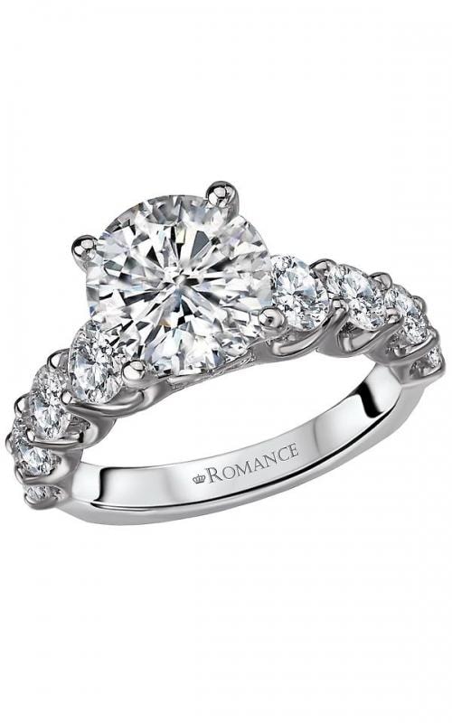 Romance Round Brilliant Sidestone Ring