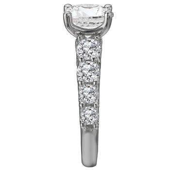 Romance Round Brilliant Sidestone Ring — alternate view