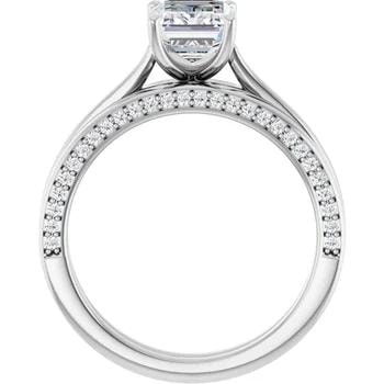 Stuller Round Brilliant Sidestone Ring — alternate view