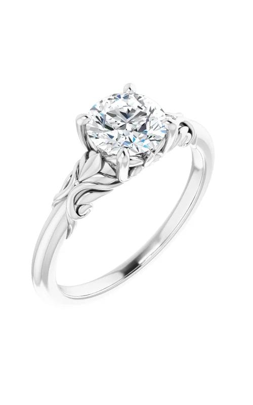 Stuller Round Brilliant Floral Halo Ring