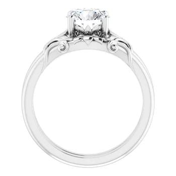 Stuller Round Brilliant Floral Halo Ring — alternate view