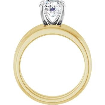 Stuller Round Brilliant Yellow Gold Solitaire — alternate view
