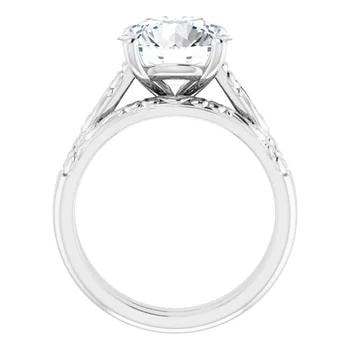 Stuller Round Brilliant Engraved Solitaire — alternate view