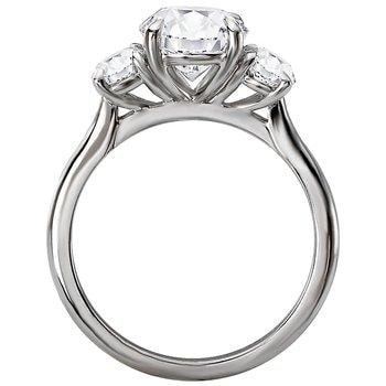 Romance Round Brilliant Three Stone Ring — alternate view