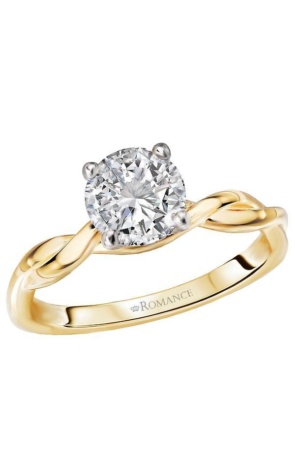 Romance Round Brilliant Twisted Shank Ring