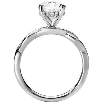 Romance Round Brilliant Twisted Shank Ring — alternate view