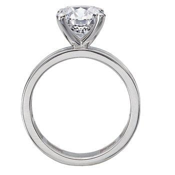 Romance Round Brilliant Sidestone Ring — alternate view