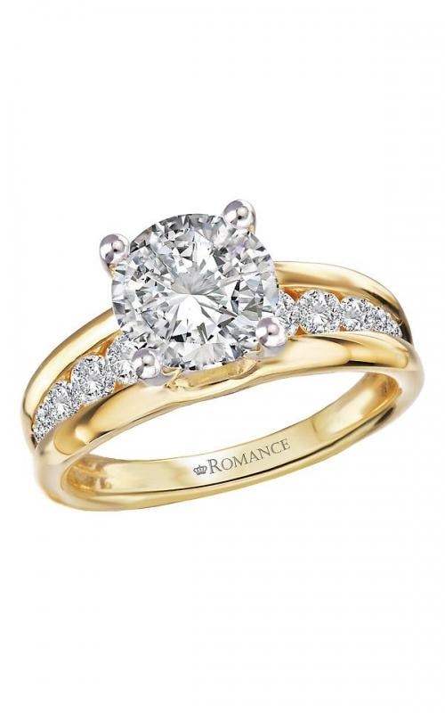 Romance Round Brilliant Sidestone Ring
