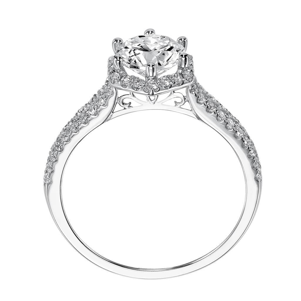 Round Brilliant Halo Ring — alternate view