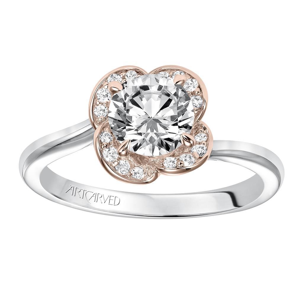 Round Brilliant Pavé Solitaire — SKU 31-V582-E
