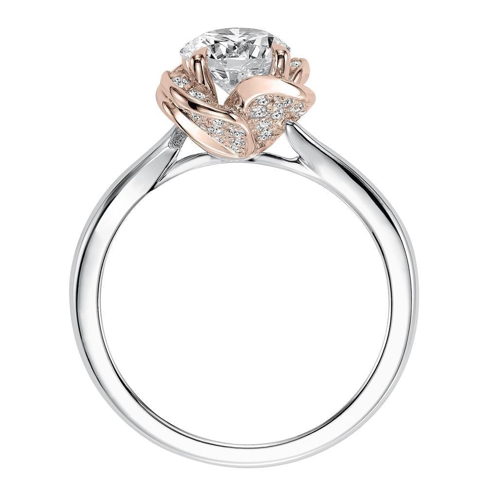 Round Brilliant Pavé Solitaire — alternate view