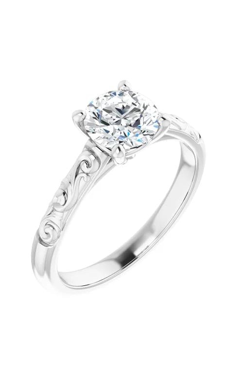 Stuller Round Brilliant Engraved Solitaire