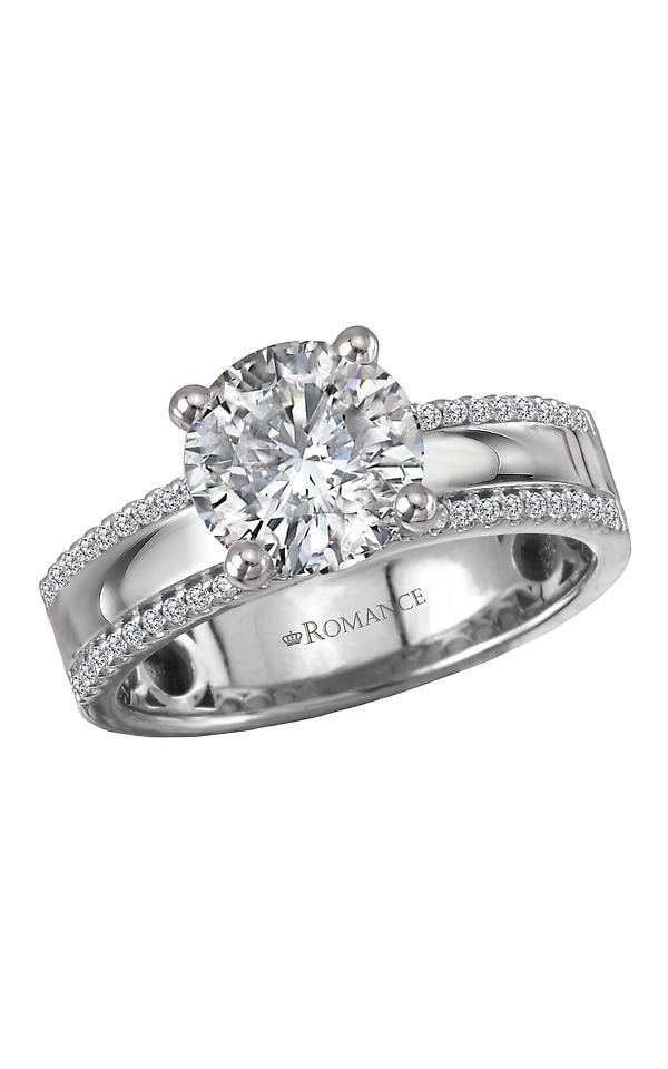 Romance Round Brilliant Sidestone Solitaire