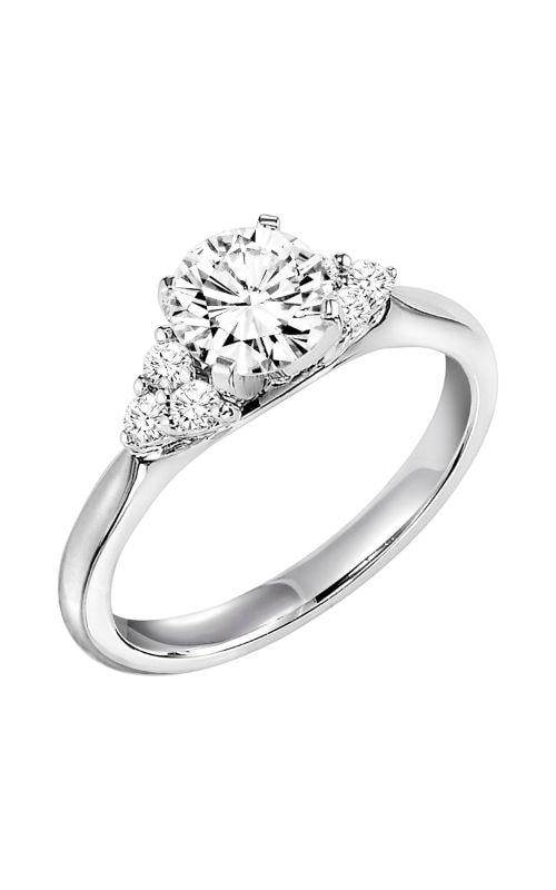 Round Brilliant Side Stone Ring — SKU 31-645ERW