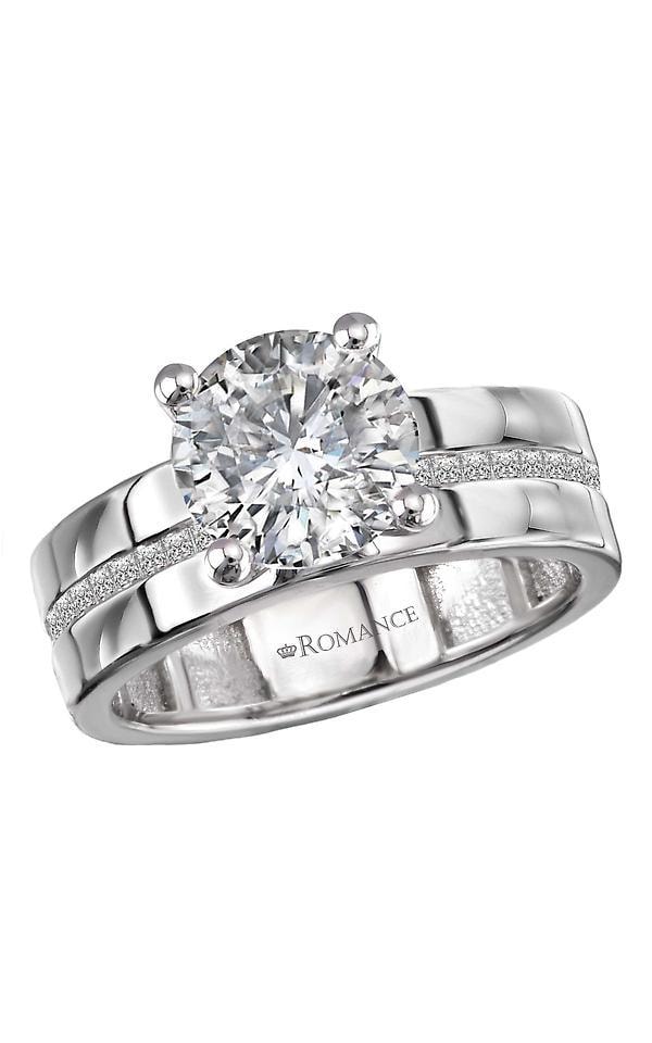 Romance Round Brilliant Sidestone Ring