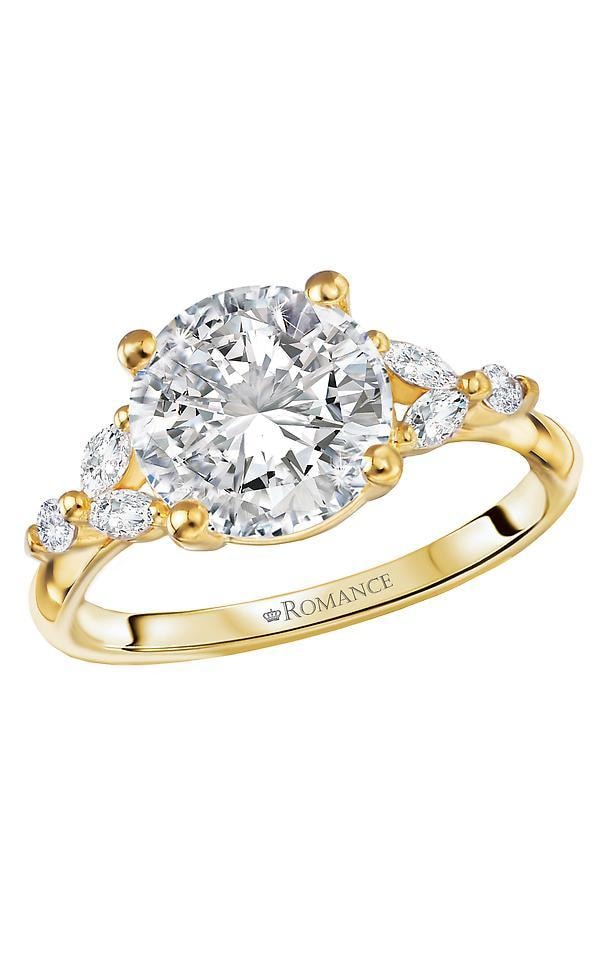 Romance Round Brilliant Split Shank Ring