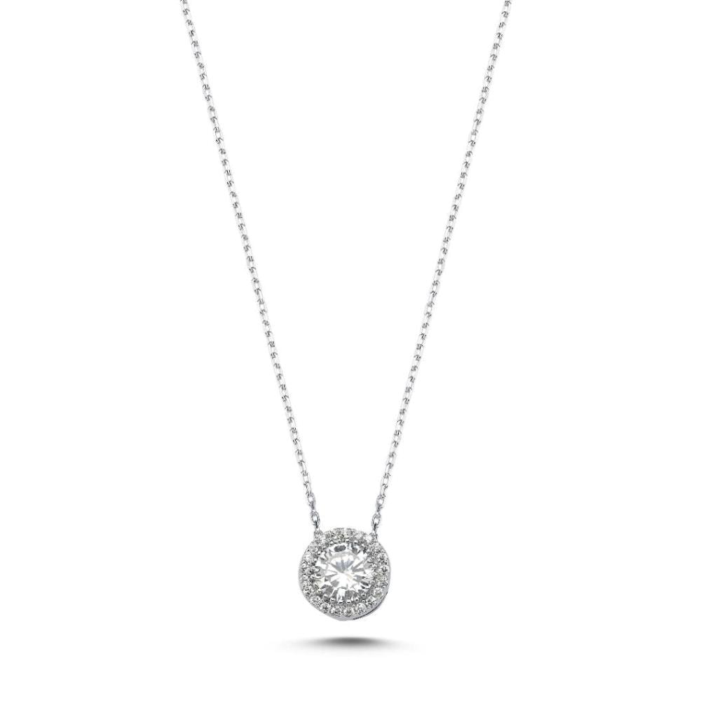 Premier Fine Jewelers Halo Diamond Necklace